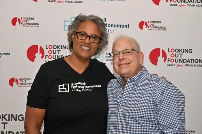 Ann Marie Goddard with Stonewall Inn co-owner Kurt Kelly.